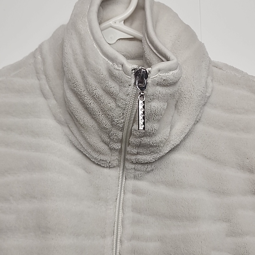 Jason Maxwell sz PM super soft inside & out white zip up light weight jacket. - Picture 4 of 8